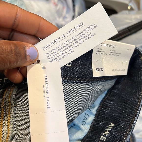 NWT American Eagle Athletic Next Level Airflex Dark Wash jeans. - Picture 14 of 16